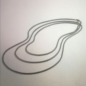DAVID YURMAN 72” medium box chain necklace